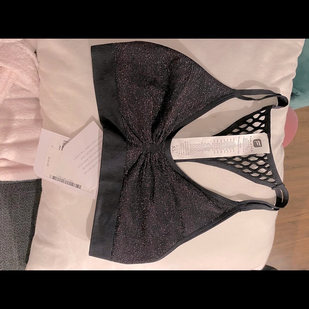 Fabletics Purple Shine Metallic Sports Bra